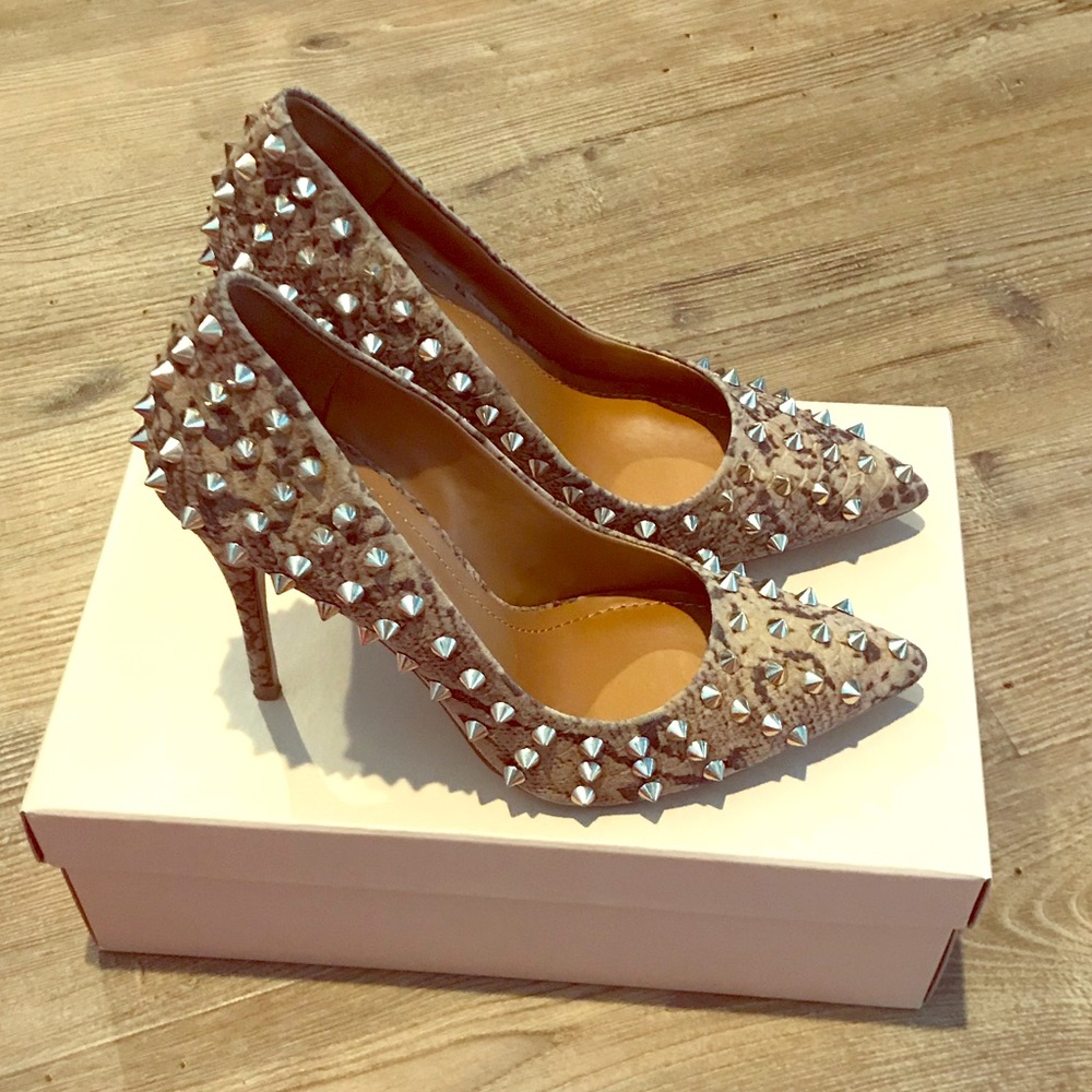 BCBGeneration studded tan heels - size 7